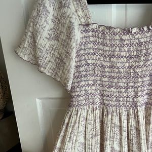 Anthropologie floral midi dress